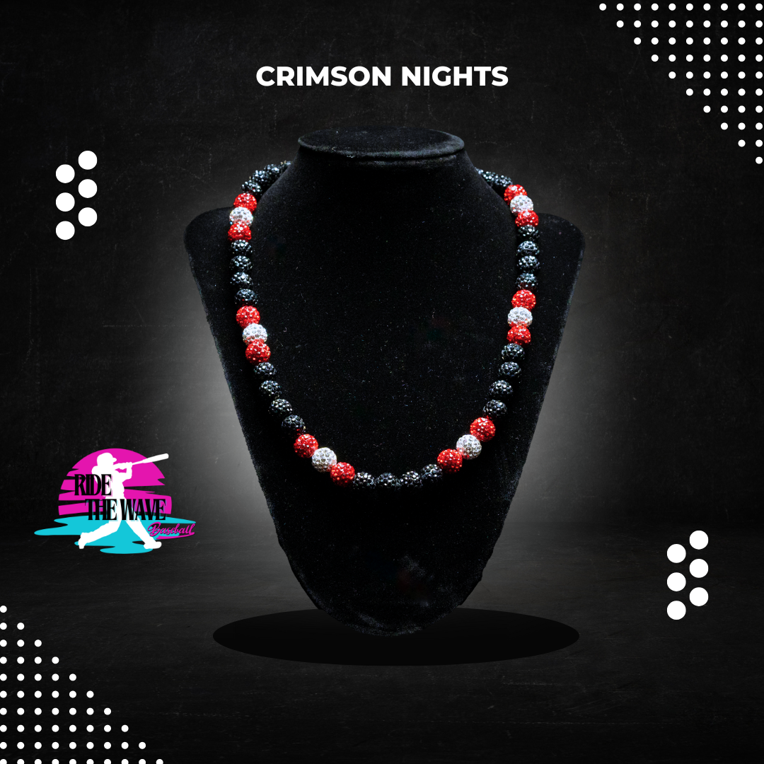 Rhinestone Necklace (Crimson Nights)