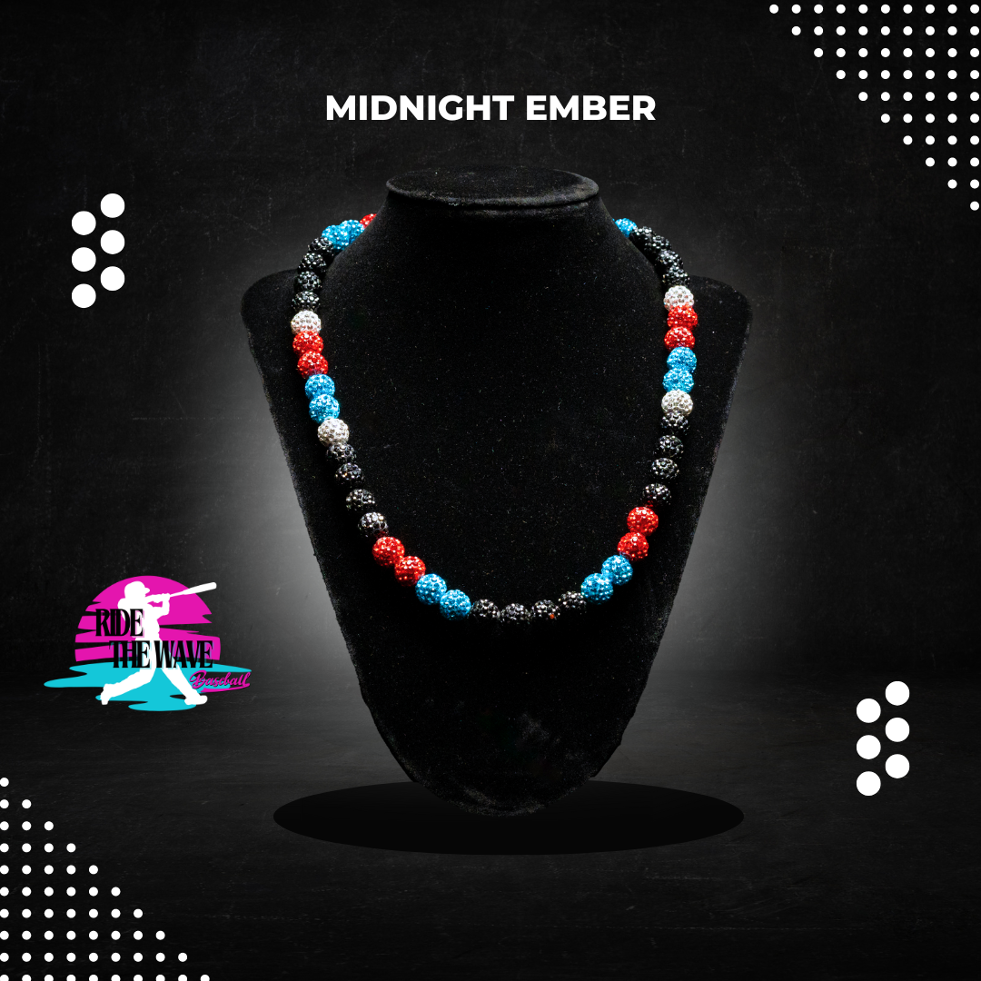 Rhinestone Necklace (Midnight Ember)